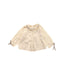 A White Long Sleeve Tops from Burberry in size 3-6M for girl. (Front View)