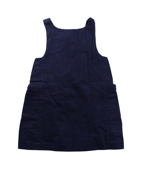 A Blue Overall Dresses from Jacadi in size 3T for girl. (Back View)