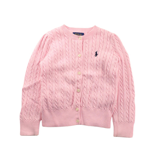 A Pink Cardigans from Polo Ralph Lauren in size 4T for girl. (Front View)