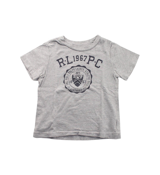 A Grey Short Sleeve T Shirts from Polo Ralph Lauren in size 2T for boy. (Front View)