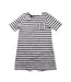 A Blue Short Sleeve Dresses from Petit Bateau in size 6T for girl. (Front View)