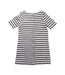 A Blue Short Sleeve Dresses from Petit Bateau in size 6T for girl. (Back View)