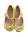 A Yellow Flats from Mini Melissa Jason Wu in size 6T for girl. (Back View)