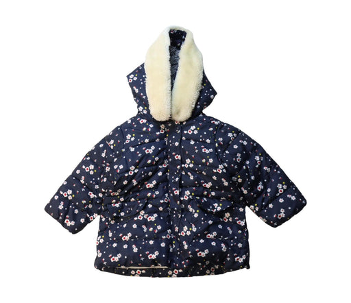 A Multicolour Puffer/Quilted Jackets from Petit Bateau in size 6-12M for girl. (Front View)