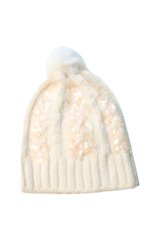 A Yellow Winter Hats from Crewcuts in size 2T for girl. (Front View)