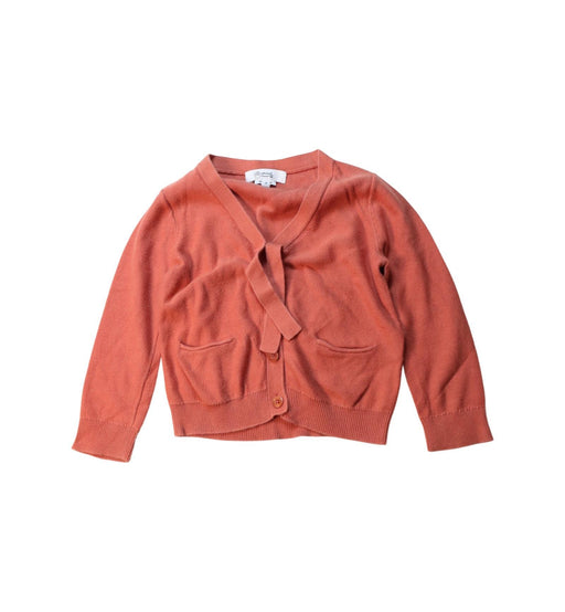 A Orange Cardigans from Bonpoint in size 4T for girl. (Front View)