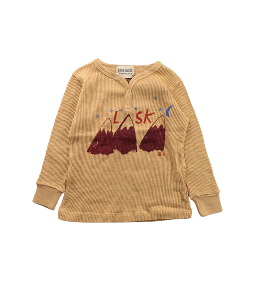 A Gold Long Sleeve Tops from Bobo Choses in size 12-18M for girl. (Front View)