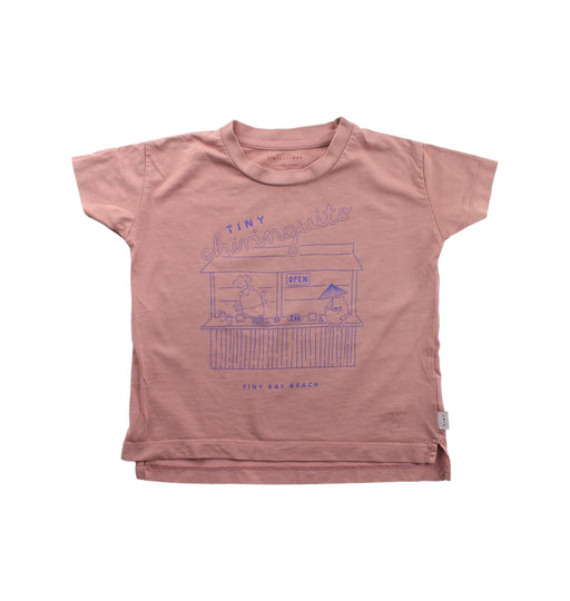 A Pink Short Sleeve T Shirts from Tinycottons in size 2T for girl. (Front View)