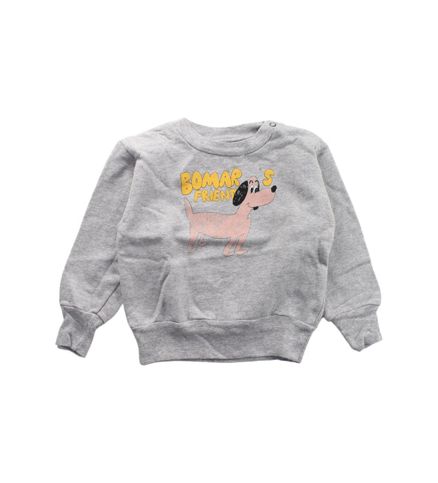 A Grey Crewneck Sweatshirts from The Animals Observatory in size 12-18M for girl. (Front View)