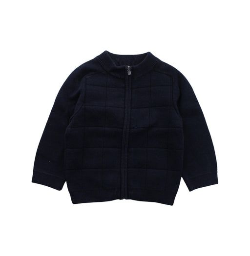 A Blue Zippered Sweatshirts from Jacadi in size 2T for boy. (Front View)