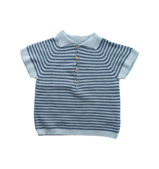 A Blue Short Sleeve Polos from Wedoble in size 2T for boy. (Front View)