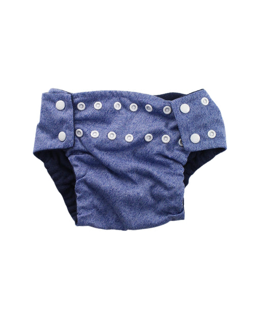 A Blue Cloth Diapers from Pea Pods in size O/S for neutral. (Front View)