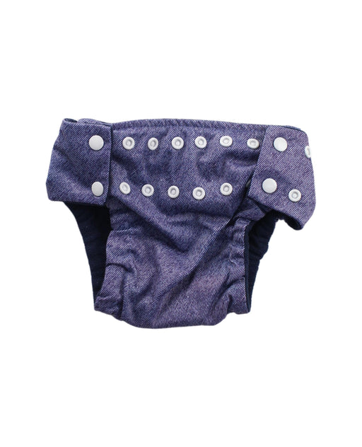 A Blue Cloth Diapers from Pea Pods in size O/S for boy. (Front View)