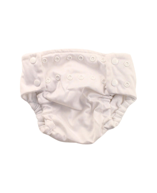A White Cloth Diapers from Pea Pods in size O/S for girl. (Front View)
