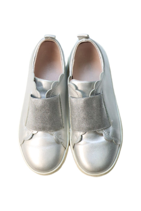 A Silver Sneakers from Jacadi in size 7Y for girl. (Back View)