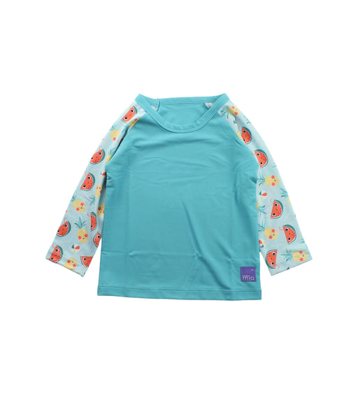 A Blue Rash Guards from Bambino Mio in size 2T for boy. (Front View)