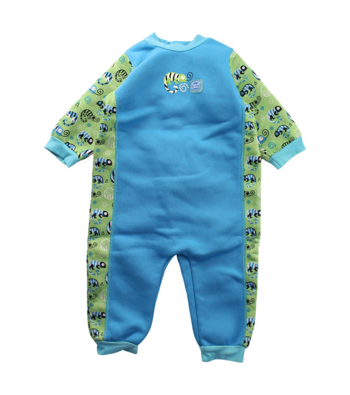A Blue Wetsuits from Splash About in size 12-18M for boy. (Front View)