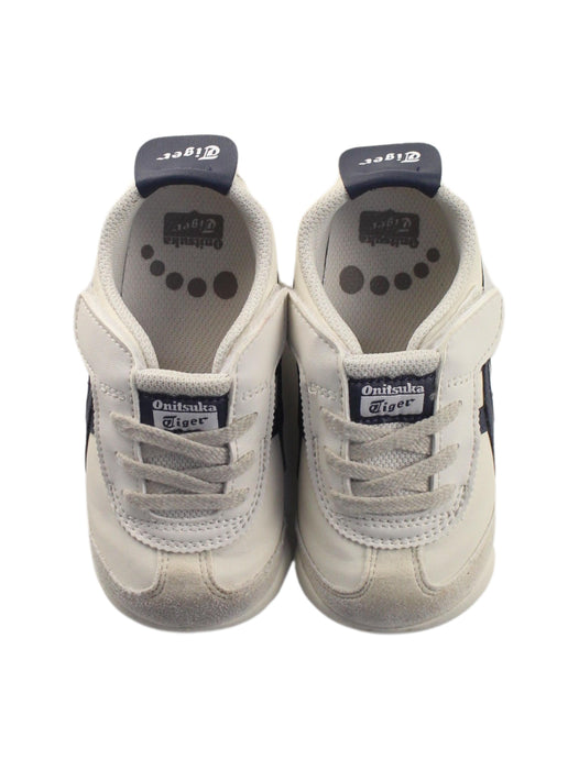 A White Sneakers from ASICS in size 3T for boy. (Back View)