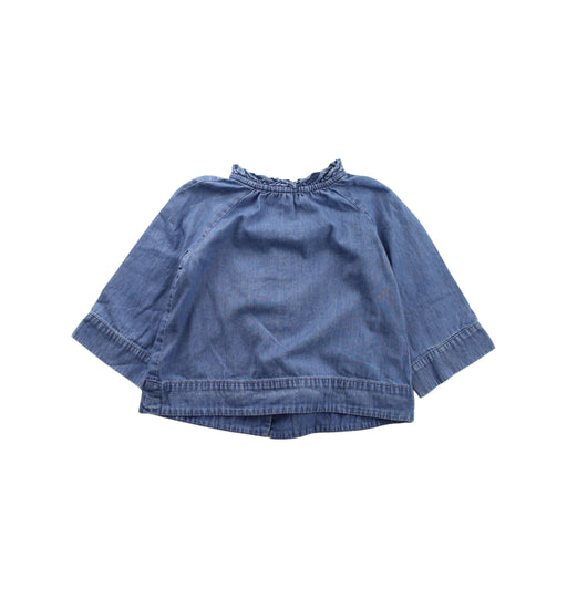 A Blue Long Sleeve Tops from Crewcuts in size 3T for girl. (Front View)