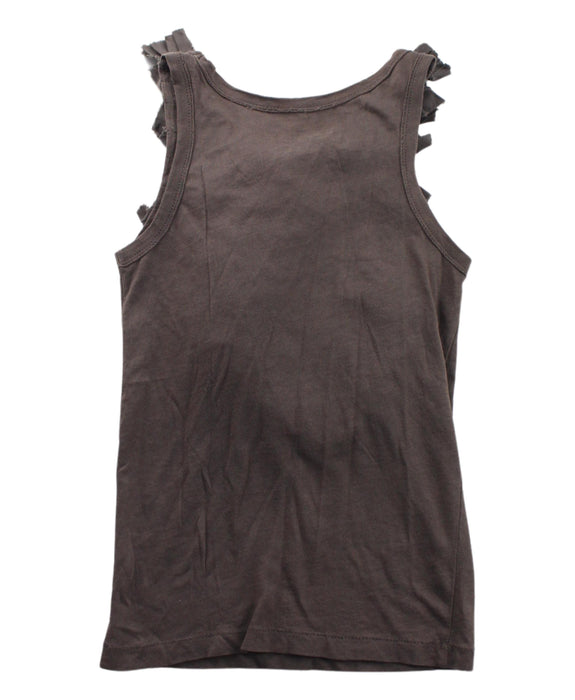 A Brown Sleeveless Tops from Crewcuts in size 4T for girl. (Back View)