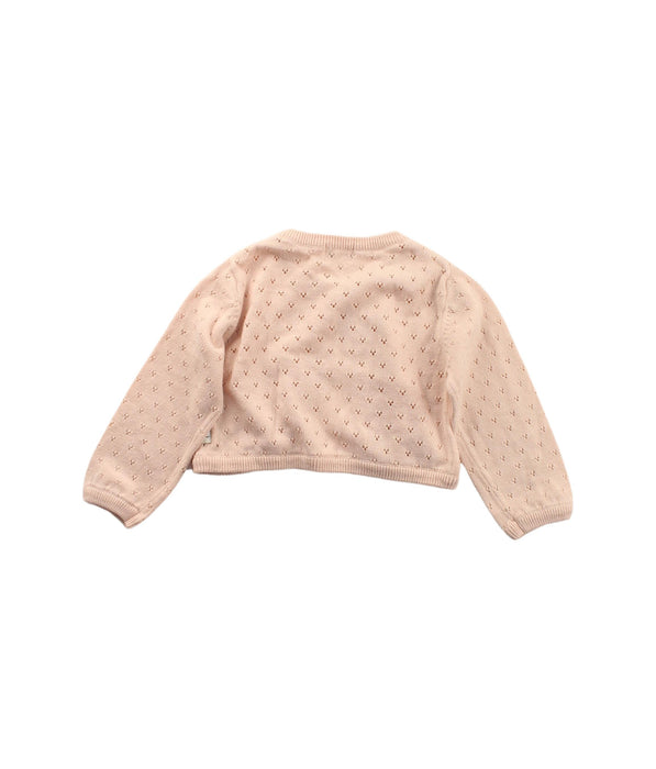 A Beige Cardigans from Kumikyoku in size 12-18M for girl. (Back View)