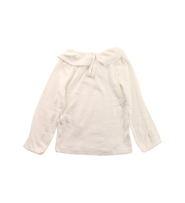 A White Long Sleeve Tops from Petit Bateau in size 3T for girl. (Back View)