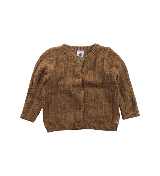 A Brown Cardigans from Petit Bateau in size 12-18M for boy. (Front View)