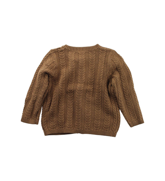 A Brown Cardigans from Petit Bateau in size 12-18M for boy. (Back View)