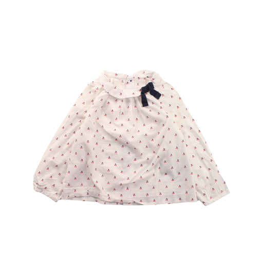 A White Long Sleeve Tops from Jacadi in size 18-24M for girl. (Front View)
