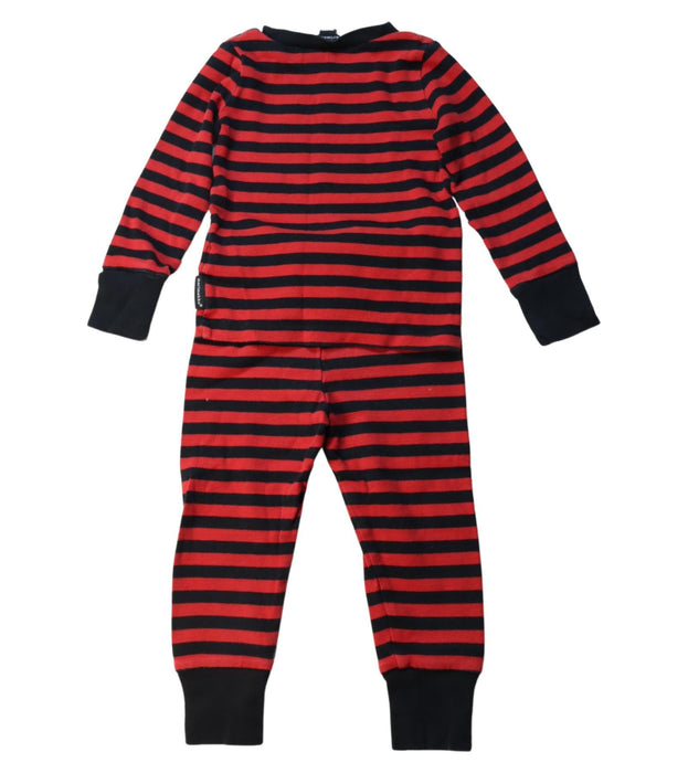 A Red Pyjama Sets from Marimekko in size 2T for boy. (Back View)
