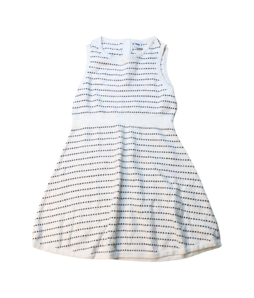 A White Sleeveless Dresses from Janie & Jack in size 5T for girl. (Front View)