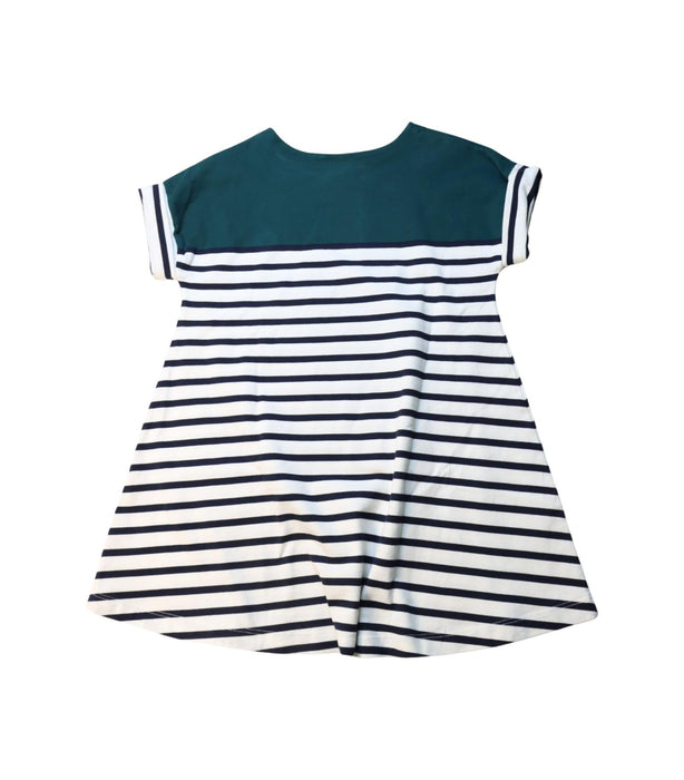 A Multicolour Short Sleeve Dresses from Petit Bateau in size 6T for girl. (Back View)