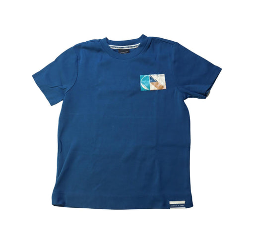 A Blue Short Sleeve T Shirts from Scotch & Soda in size 6T for boy. (Front View)