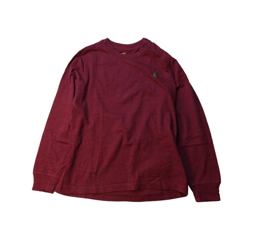 A Red Long Sleeve Tops from Polo Ralph Lauren in size 7Y for boy. (Front View)