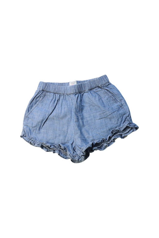 A Blue Shorts from Crewcuts in size 5T for girl. (Front View)