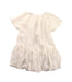 A White Short Sleeve Dresses from Cotton Pigs in size 5T for girl. (Front View)
