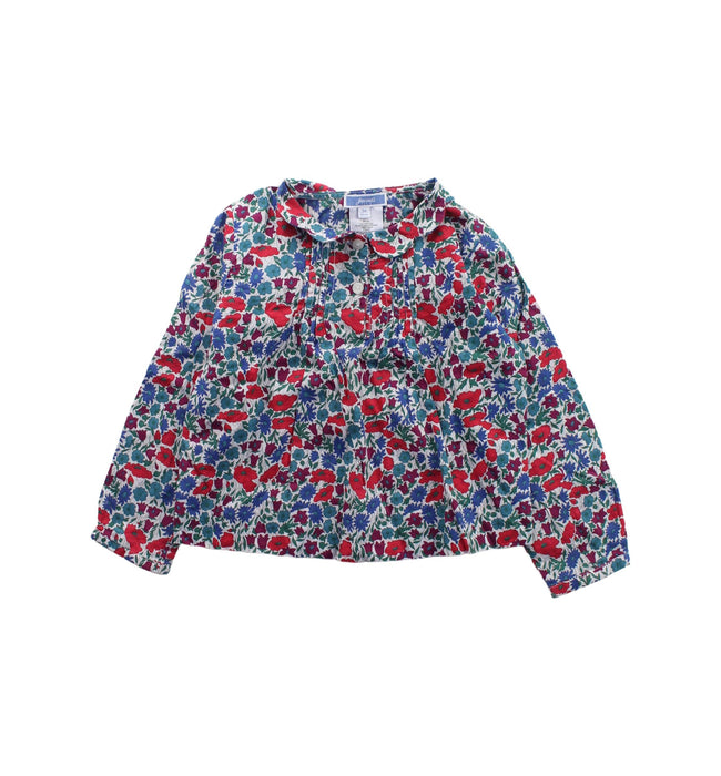 A Blue Long Sleeve Tops from Jacadi in size 3T for girl. (Front View)