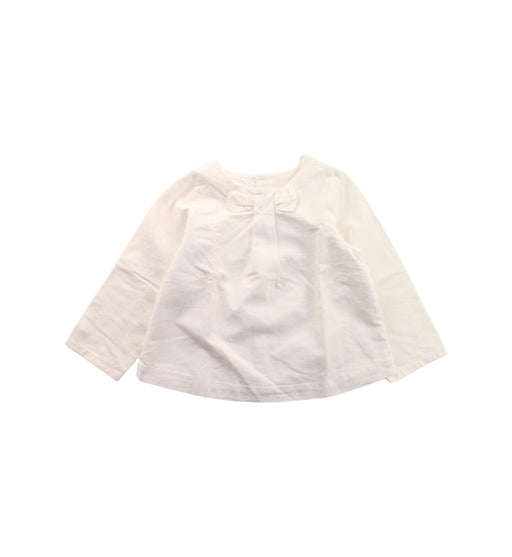 A White Long Sleeve Tops from Jacadi in size 3T for girl. (Front View)