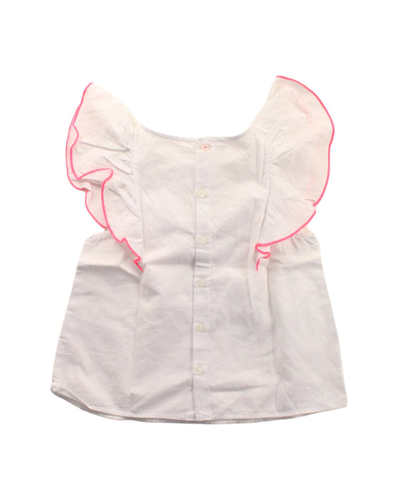 A White Short Sleeve Tops from Jacadi in size 3T for girl. (Back View)