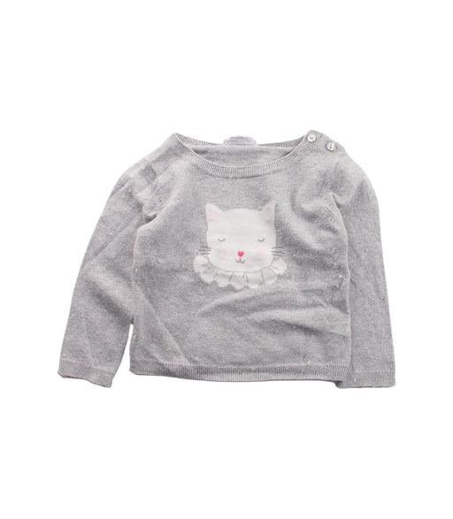 A Grey Knit Sweaters from Jacadi in size 3T for girl. (Front View)