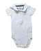 A White Short Sleeve Bodysuits from Cyrillus in size 3-6M for boy. (Front View)