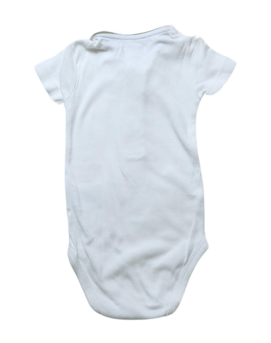 A White Short Sleeve Bodysuits from Cyrillus in size 3-6M for boy. (Back View)