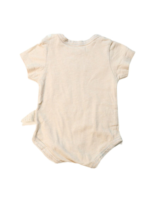 A Beige Short Sleeve Bodysuits from Natures Purest in size 3-6M for neutral. (Back View)