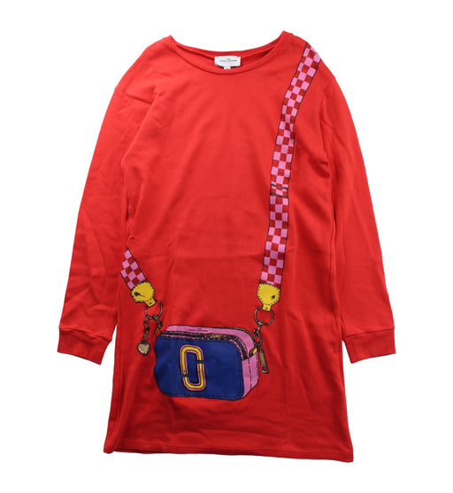 A Red Long Sleeve Dresses from Little Marc Jacobs in size 10Y for girl. (Front View)