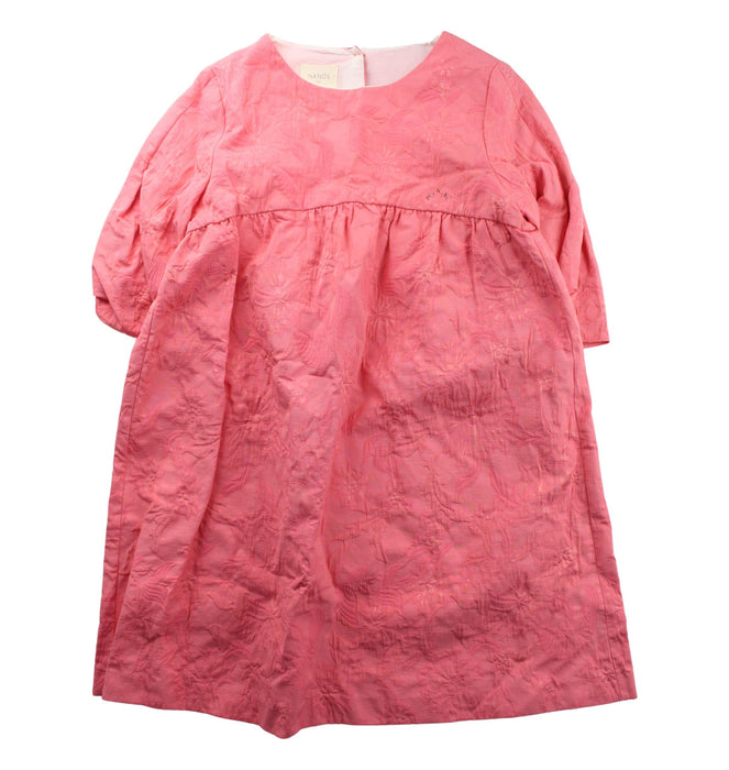 A Pink Short Sleeve Dresses from Nanos in size 12Y for girl. (Front View)