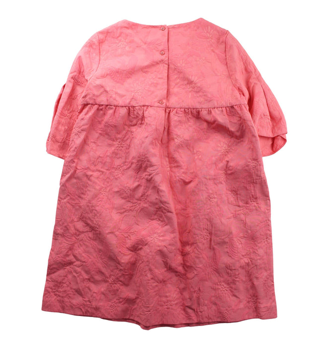 A Pink Short Sleeve Dresses from Nanos in size 12Y for girl. (Back View)