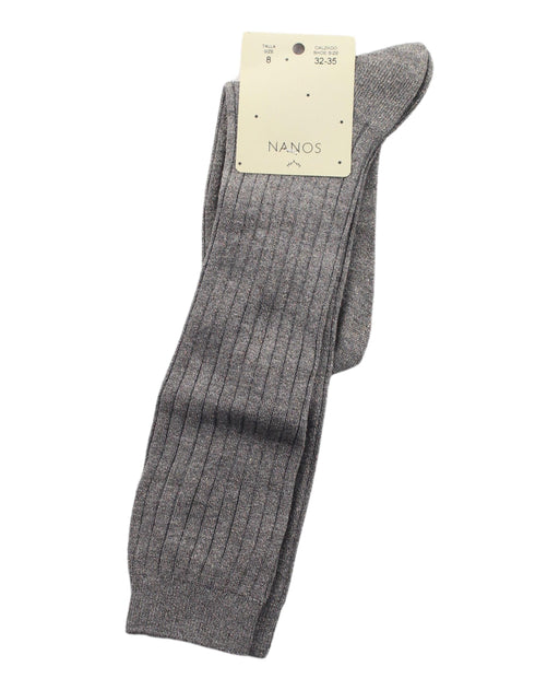 A Silver Socks from Nanos in size 8Y for girl. (Front View)