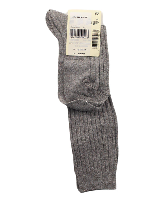 A Silver Socks from Nanos in size 8Y for girl. (Back View)