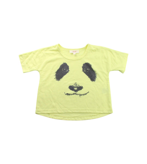 A Green Short Sleeve T Shirts from Seed in size 12-18M for girl. (Front View)