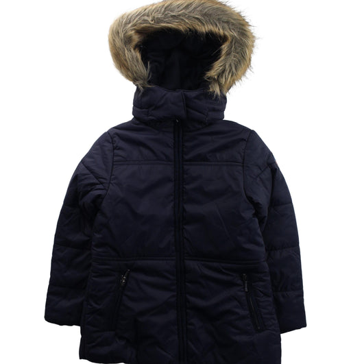 A Blue Coats from Jacadi in size 6T for boy. (Front View)